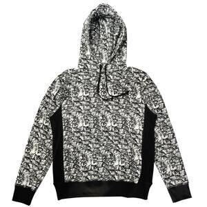 NEW NOAH NYC Enjoy Life Hoodie SIZE UNISEX S Black White Fish Print Canada NWOT